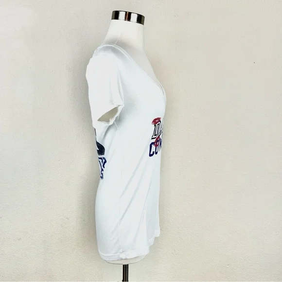 Pink Victoria Secret Dallas Cowboys White V-Neck Top - Picture 5 of 7
